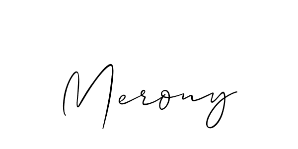 if you are searching for the best signature style for your name Merony. so please give up your signature search. here we have designed multiple signature styles  using Allison_Script. Merony signature style 2 images and pictures png