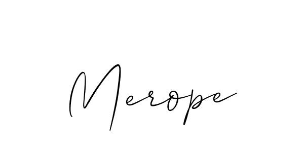 if you are searching for the best signature style for your name Merope. so please give up your signature search. here we have designed multiple signature styles  using Allison_Script. Merope signature style 2 images and pictures png