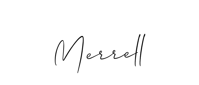 Make a short Merrell signature style. Manage your documents anywhere anytime using Allison_Script. Create and add eSignatures, submit forms, share and send files easily. Merrell signature style 2 images and pictures png