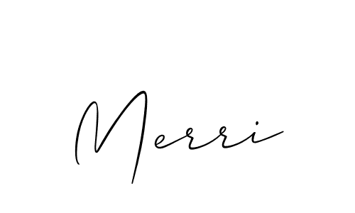 The best way (Allison_Script) to make a short signature is to pick only two or three words in your name. The name Merri include a total of six letters. For converting this name. Merri signature style 2 images and pictures png