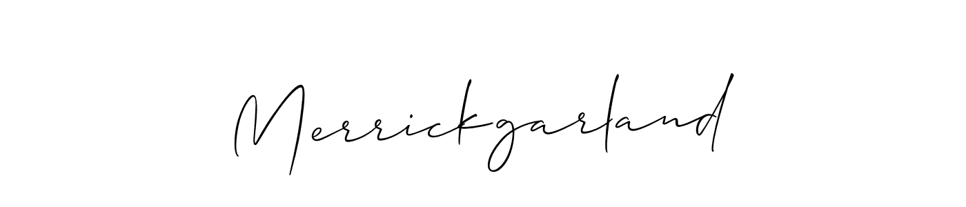 Design your own signature with our free online signature maker. With this signature software, you can create a handwritten (Allison_Script) signature for name Merrickgarland. Merrickgarland signature style 2 images and pictures png