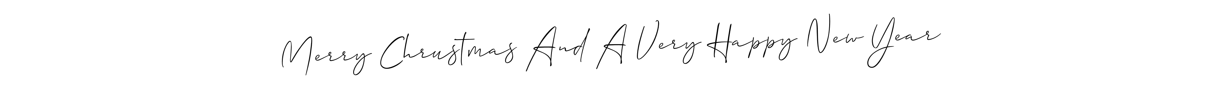 Use a signature maker to create a handwritten signature online. With this signature software, you can design (Allison_Script) your own signature for name Merry Chrustmas And A Very Happy New Year. Merry Chrustmas And A Very Happy New Year signature style 2 images and pictures png