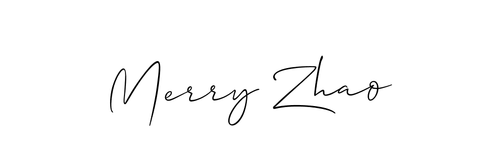 Create a beautiful signature design for name Merry Zhao. With this signature (Allison_Script) fonts, you can make a handwritten signature for free. Merry Zhao signature style 2 images and pictures png