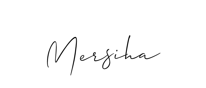 Make a short Mersiha signature style. Manage your documents anywhere anytime using Allison_Script. Create and add eSignatures, submit forms, share and send files easily. Mersiha signature style 2 images and pictures png