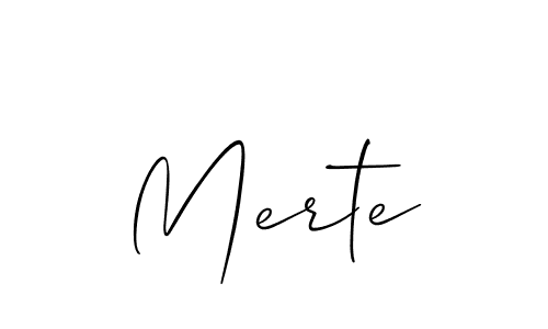 It looks lik you need a new signature style for name Merte. Design unique handwritten (Allison_Script) signature with our free signature maker in just a few clicks. Merte signature style 2 images and pictures png