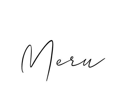 Use a signature maker to create a handwritten signature online. With this signature software, you can design (Allison_Script) your own signature for name Meru. Meru signature style 2 images and pictures png