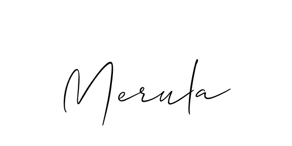 How to make Merula name signature. Use Allison_Script style for creating short signs online. This is the latest handwritten sign. Merula signature style 2 images and pictures png