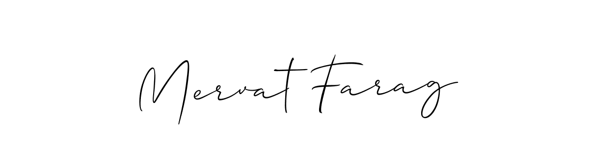 You should practise on your own different ways (Allison_Script) to write your name (Mervat Farag) in signature. don't let someone else do it for you. Mervat Farag signature style 2 images and pictures png