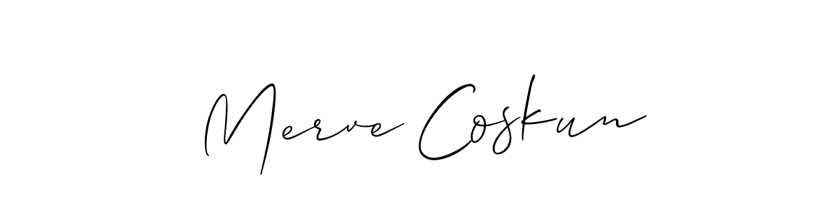 Make a beautiful signature design for name Merve Coskun. With this signature (Allison_Script) style, you can create a handwritten signature for free. Merve Coskun signature style 2 images and pictures png