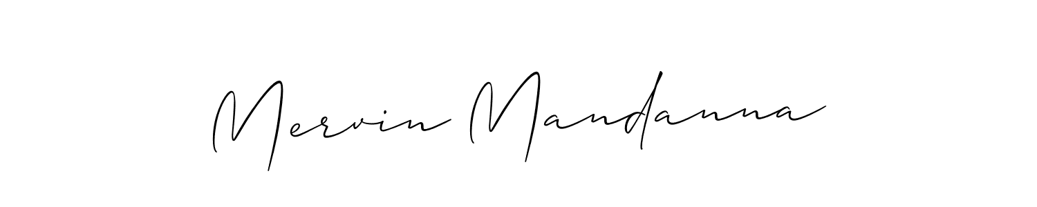 Make a beautiful signature design for name Mervin Mandanna. With this signature (Allison_Script) style, you can create a handwritten signature for free. Mervin Mandanna signature style 2 images and pictures png