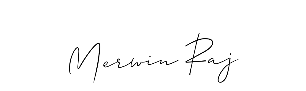 Create a beautiful signature design for name Merwin Raj. With this signature (Allison_Script) fonts, you can make a handwritten signature for free. Merwin Raj signature style 2 images and pictures png