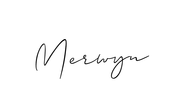 How to make Merwyn name signature. Use Allison_Script style for creating short signs online. This is the latest handwritten sign. Merwyn signature style 2 images and pictures png