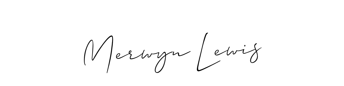 The best way (Allison_Script) to make a short signature is to pick only two or three words in your name. The name Merwyn Lewis include a total of six letters. For converting this name. Merwyn Lewis signature style 2 images and pictures png