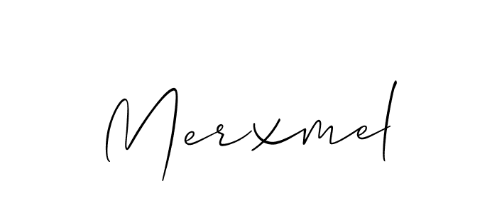 Design your own signature with our free online signature maker. With this signature software, you can create a handwritten (Allison_Script) signature for name Merxmel. Merxmel signature style 2 images and pictures png