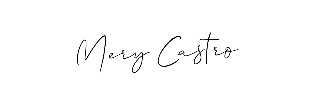 How to make Mery Castro name signature. Use Allison_Script style for creating short signs online. This is the latest handwritten sign. Mery Castro signature style 2 images and pictures png