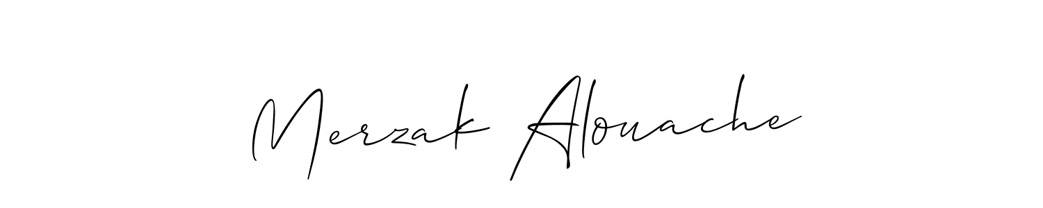 Make a short Merzak Alouache signature style. Manage your documents anywhere anytime using Allison_Script. Create and add eSignatures, submit forms, share and send files easily. Merzak Alouache signature style 2 images and pictures png