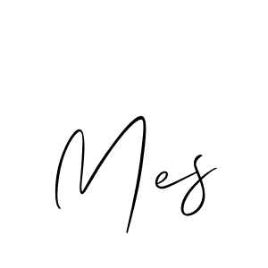 Design your own signature with our free online signature maker. With this signature software, you can create a handwritten (Allison_Script) signature for name Mes. Mes signature style 2 images and pictures png