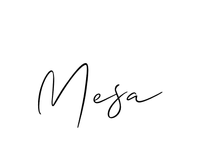 Make a beautiful signature design for name Mesa. With this signature (Allison_Script) style, you can create a handwritten signature for free. Mesa signature style 2 images and pictures png