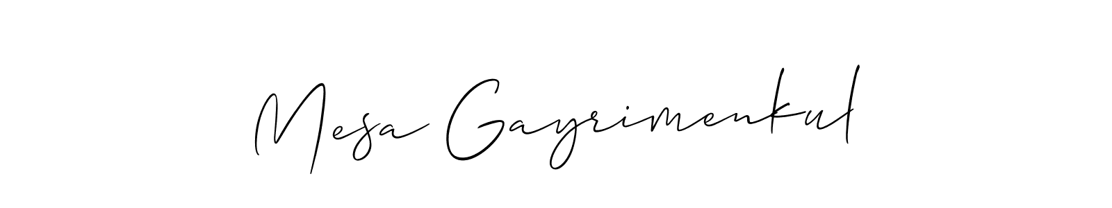 The best way (Allison_Script) to make a short signature is to pick only two or three words in your name. The name Mesa Gayrimenkul include a total of six letters. For converting this name. Mesa Gayrimenkul signature style 2 images and pictures png