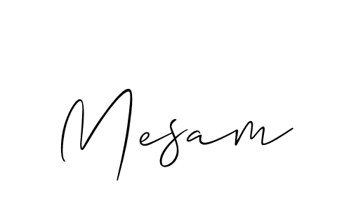 Make a beautiful signature design for name Mesam. With this signature (Allison_Script) style, you can create a handwritten signature for free. Mesam signature style 2 images and pictures png