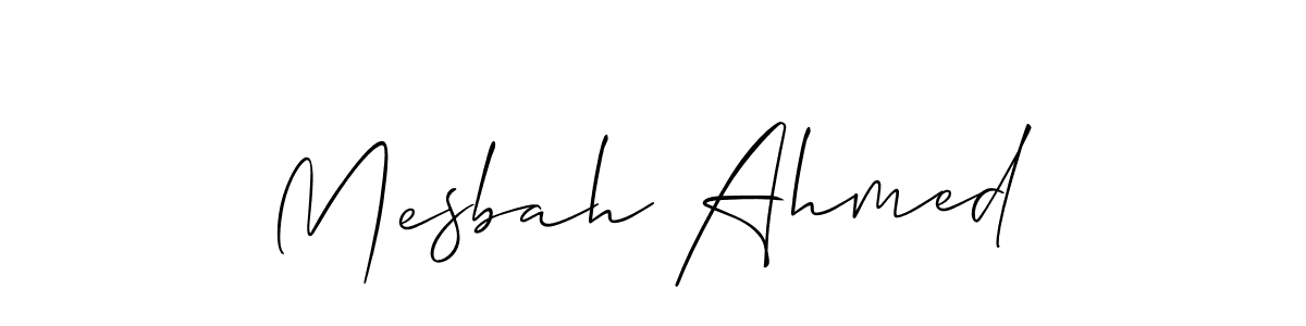 Also You can easily find your signature by using the search form. We will create Mesbah Ahmed name handwritten signature images for you free of cost using Allison_Script sign style. Mesbah Ahmed signature style 2 images and pictures png