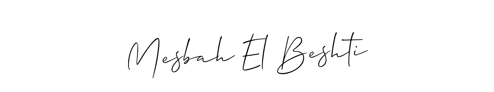 Make a beautiful signature design for name Mesbah El Beshti. With this signature (Allison_Script) style, you can create a handwritten signature for free. Mesbah El Beshti signature style 2 images and pictures png
