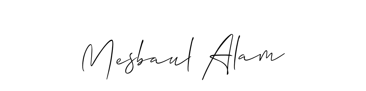 Create a beautiful signature design for name Mesbaul Alam. With this signature (Allison_Script) fonts, you can make a handwritten signature for free. Mesbaul Alam signature style 2 images and pictures png