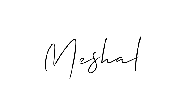 The best way (Allison_Script) to make a short signature is to pick only two or three words in your name. The name Meshal include a total of six letters. For converting this name. Meshal signature style 2 images and pictures png