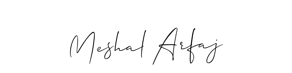 This is the best signature style for the Meshal Arfaj name. Also you like these signature font (Allison_Script). Mix name signature. Meshal Arfaj signature style 2 images and pictures png