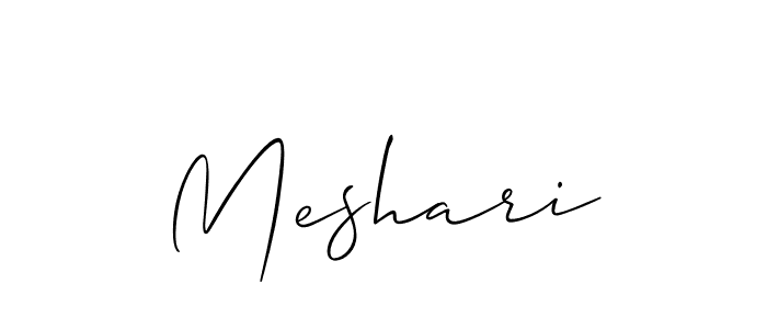 How to make Meshari signature? Allison_Script is a professional autograph style. Create handwritten signature for Meshari name. Meshari signature style 2 images and pictures png