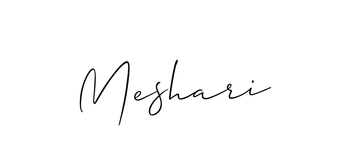 How to make Meshari signature? Allison_Script is a professional autograph style. Create handwritten signature for Meshari name. Meshari signature style 2 images and pictures png