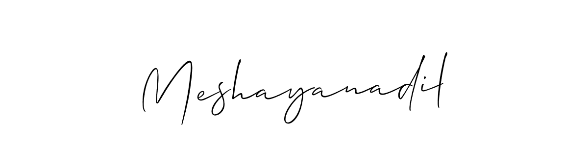 Best and Professional Signature Style for Meshayanadil. Allison_Script Best Signature Style Collection. Meshayanadil signature style 2 images and pictures png