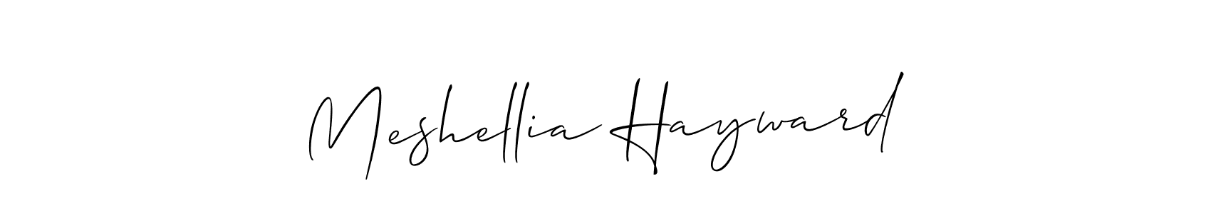 Design your own signature with our free online signature maker. With this signature software, you can create a handwritten (Allison_Script) signature for name Meshellia Hayward. Meshellia Hayward signature style 2 images and pictures png