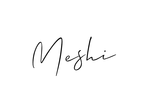 Use a signature maker to create a handwritten signature online. With this signature software, you can design (Allison_Script) your own signature for name Meshi. Meshi signature style 2 images and pictures png