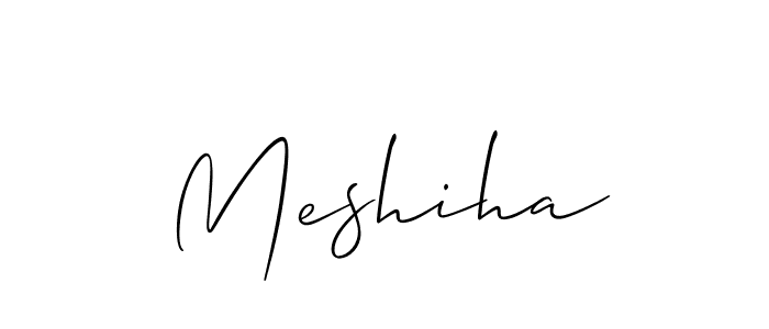 The best way (Allison_Script) to make a short signature is to pick only two or three words in your name. The name Meshiha include a total of six letters. For converting this name. Meshiha signature style 2 images and pictures png
