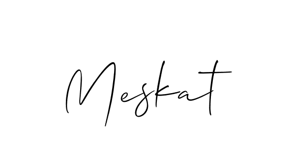 Similarly Allison_Script is the best handwritten signature design. Signature creator online .You can use it as an online autograph creator for name Meskat. Meskat signature style 2 images and pictures png