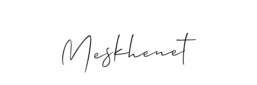if you are searching for the best signature style for your name Meskhenet. so please give up your signature search. here we have designed multiple signature styles  using Allison_Script. Meskhenet signature style 2 images and pictures png