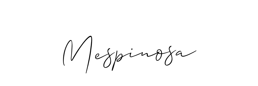 Create a beautiful signature design for name Mespinosa. With this signature (Allison_Script) fonts, you can make a handwritten signature for free. Mespinosa signature style 2 images and pictures png