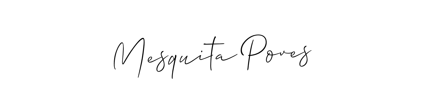 Make a beautiful signature design for name Mesquita Poves. Use this online signature maker to create a handwritten signature for free. Mesquita Poves signature style 2 images and pictures png