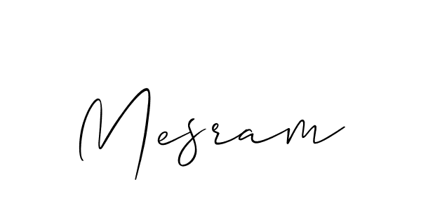 How to make Mesram signature? Allison_Script is a professional autograph style. Create handwritten signature for Mesram name. Mesram signature style 2 images and pictures png