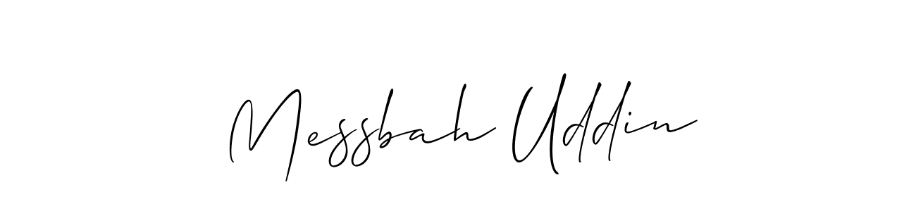 The best way (Allison_Script) to make a short signature is to pick only two or three words in your name. The name Messbah Uddin include a total of six letters. For converting this name. Messbah Uddin signature style 2 images and pictures png