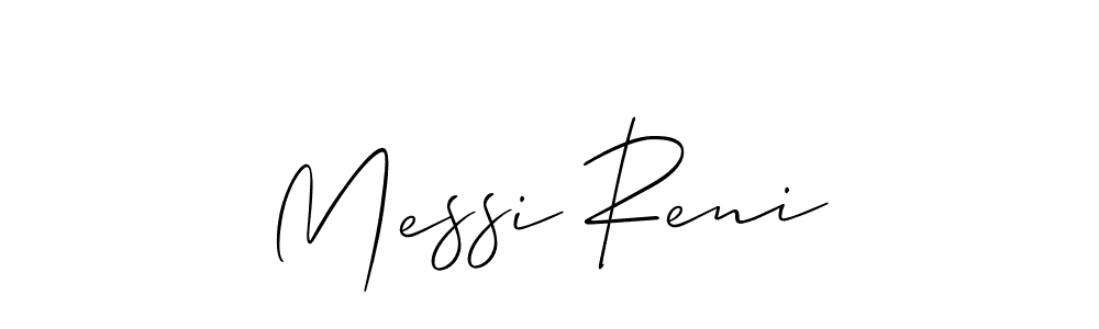 Create a beautiful signature design for name Messi Reni. With this signature (Allison_Script) fonts, you can make a handwritten signature for free. Messi Reni signature style 2 images and pictures png