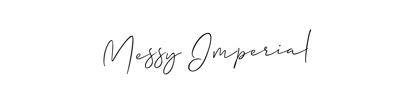 Design your own signature with our free online signature maker. With this signature software, you can create a handwritten (Allison_Script) signature for name Messy Imperial. Messy Imperial signature style 2 images and pictures png