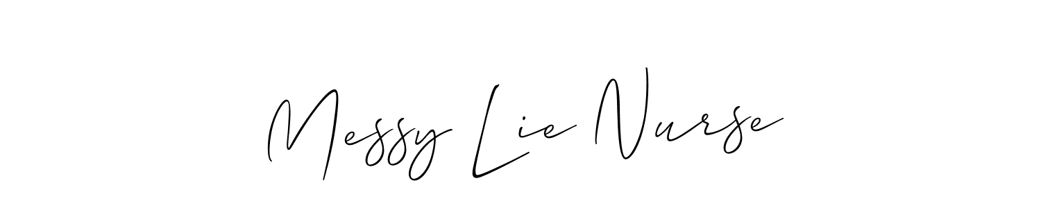 Similarly Allison_Script is the best handwritten signature design. Signature creator online .You can use it as an online autograph creator for name Messy Lie Nurse. Messy Lie Nurse signature style 2 images and pictures png