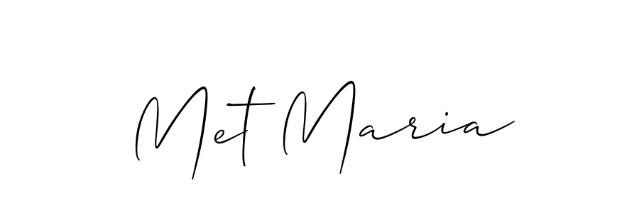 Use a signature maker to create a handwritten signature online. With this signature software, you can design (Allison_Script) your own signature for name Met Maria. Met Maria signature style 2 images and pictures png