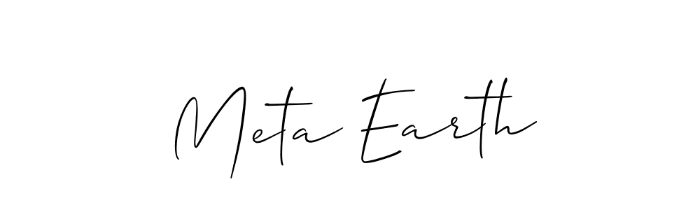 Meta Earth stylish signature style. Best Handwritten Sign (Allison_Script) for my name. Handwritten Signature Collection Ideas for my name Meta Earth. Meta Earth signature style 2 images and pictures png