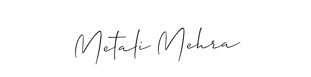 Once you've used our free online signature maker to create your best signature Allison_Script style, it's time to enjoy all of the benefits that Metali Mehra name signing documents. Metali Mehra signature style 2 images and pictures png