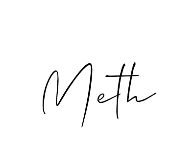 Similarly Allison_Script is the best handwritten signature design. Signature creator online .You can use it as an online autograph creator for name Meth. Meth signature style 2 images and pictures png