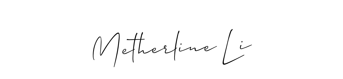 This is the best signature style for the Metherline Li name. Also you like these signature font (Allison_Script). Mix name signature. Metherline Li signature style 2 images and pictures png