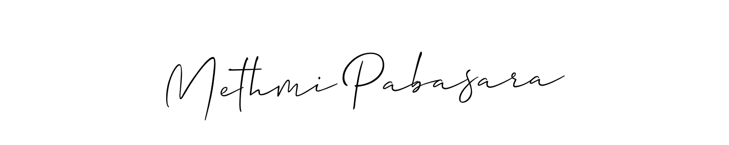 Use a signature maker to create a handwritten signature online. With this signature software, you can design (Allison_Script) your own signature for name Methmi Pabasara. Methmi Pabasara signature style 2 images and pictures png